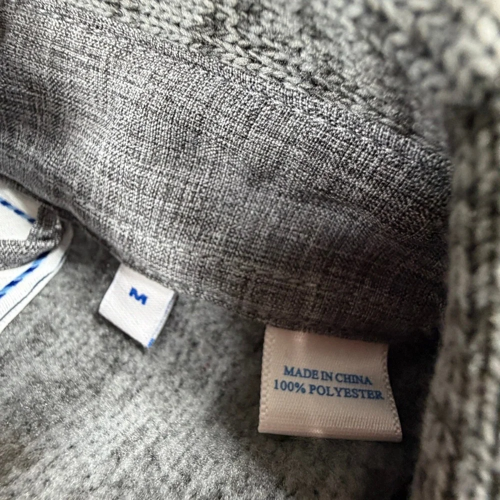 Southern Tide Mens Grey Space Dye Knit Button Front Shirt Jacket Shacket Size M